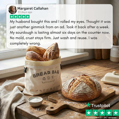 Premium 100% Cotton-Beeswax Bread Bags