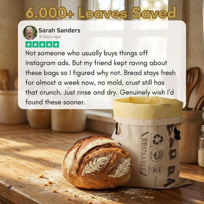 Premium 100% Cotton-Beeswax Bread Bags