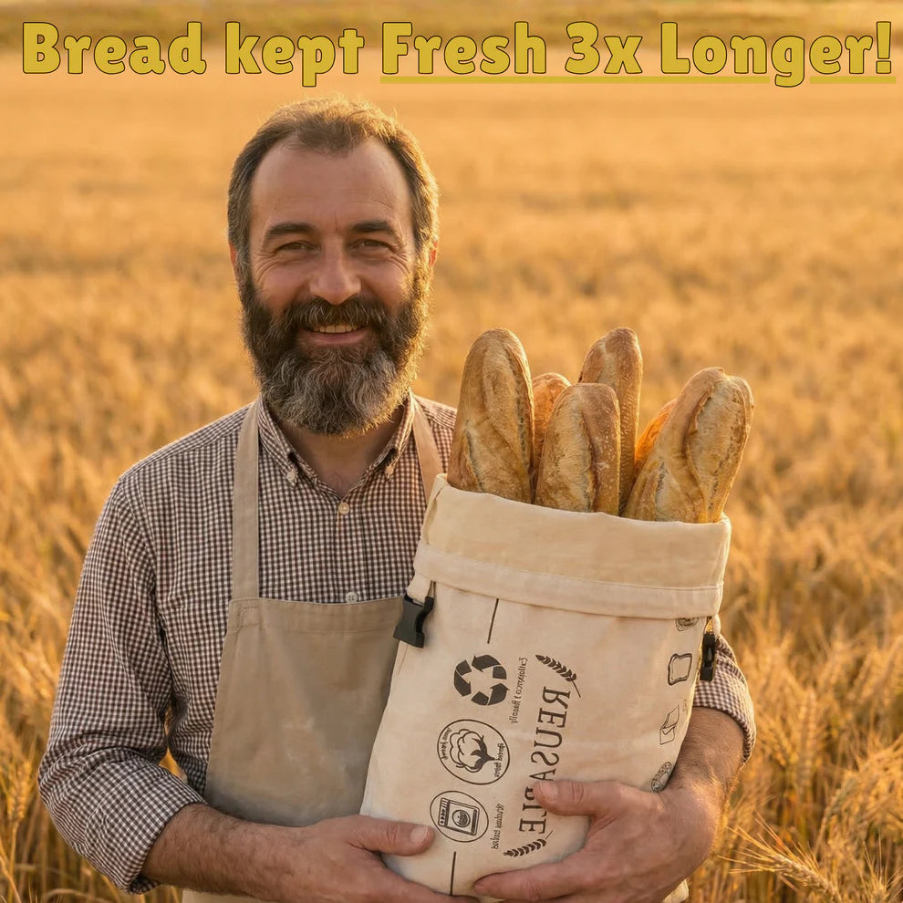 Premium 100% Cotton-Beeswax Bread Bags