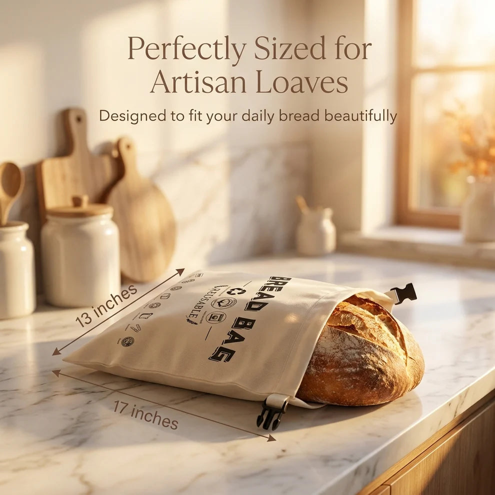 Premium 100% Cotton-Beeswax Bread Bags